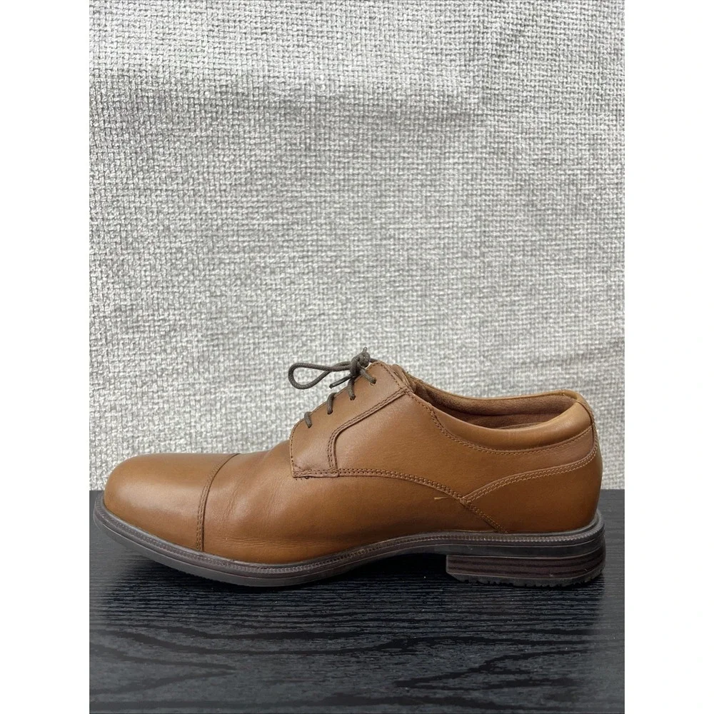 Rockport Men's Hydro Shield‎ Waterproof Cap Toe V814 79 Brown Shoes Size 10
